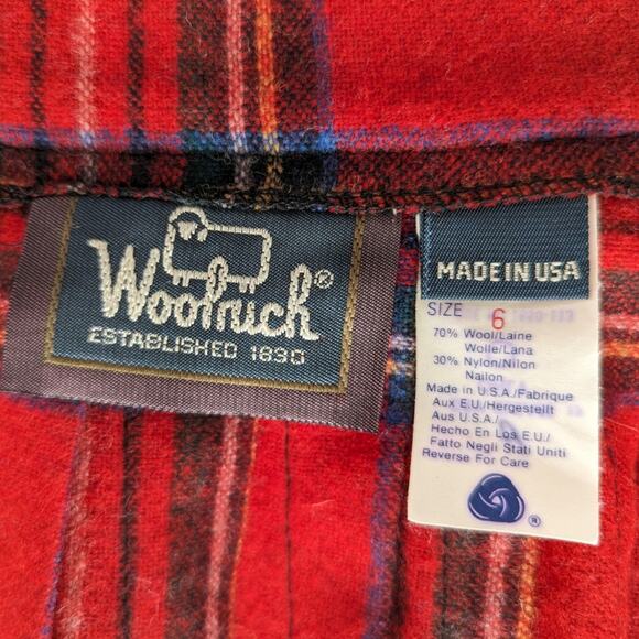 Copied - Vintage Woolrich plaid pleated wrap kilt skirt wool SZ 6 runs small - Picture 9 of 13